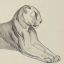 Gaston SUISSE (1896-1988) - Panthère couchée. 1931.